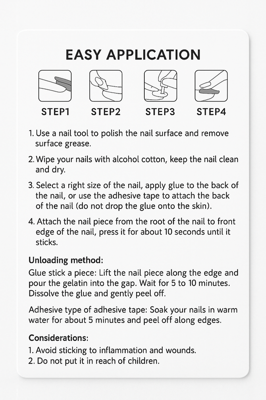 Cow Print & Rhinestone Luxury Press-On Nails โ Reusable False Nail Set